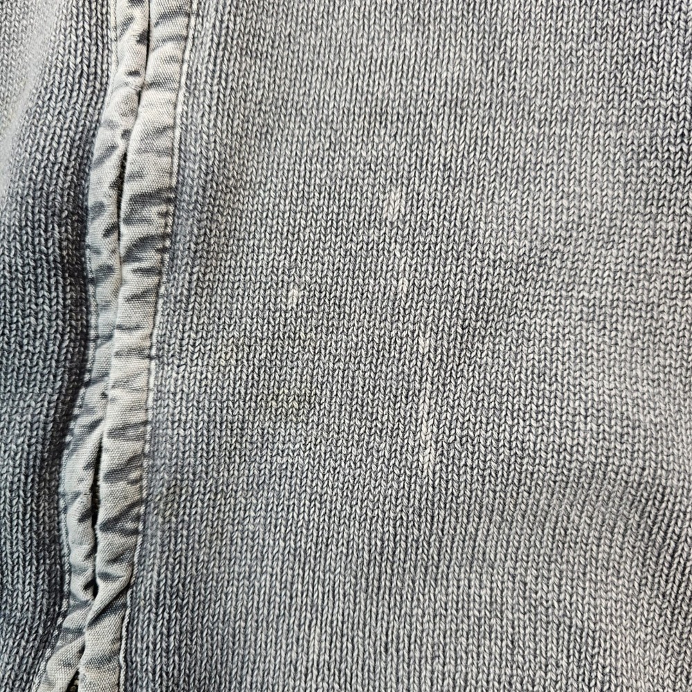 BKE Athletic Mens Full Zip Ribbed Knit Sweater Charcoal Gray Mock Neck L - Picture 9 of 16
